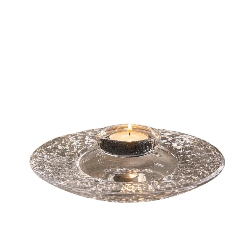 Vintage Orrefors Swedish Art Glass Candle Holder • Scandinavian Crystal Decor 5